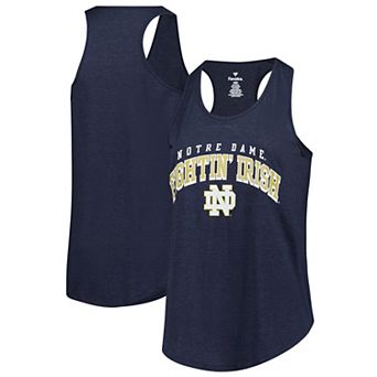 Women's Fanatics Navy Notre Dame Fighting Irish Plus Size Rhinestone Tank Top