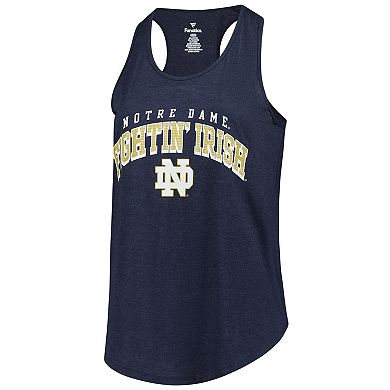 Women's Fanatics Navy Notre Dame Fighting Irish Plus Size Rhinestone Tank Top