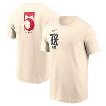 Men's Nike Corey Seager Natural Texas Rangers City Connect Fuse Name & Number T-Shirt