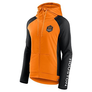 Women's Fanatics Tennessee Orange Houston Dynamo FC Interlock Lightweight Full-Zip Jacket