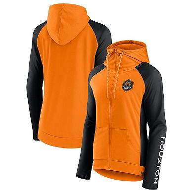 Women's Fanatics Tennessee Orange Houston Dynamo FC Interlock Lightweight Full-Zip Jacket