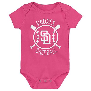 Infant San Diego Padres Slide Home Three-Pack Bodysuit Set