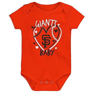 Infant San Francisco Giants Slide Home Three-Pack Bodysuit Set
