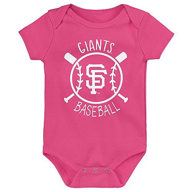 Infant San Francisco Giants Slide Home Three-Pack Bodysuit Set