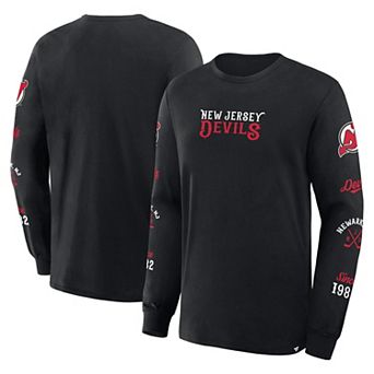 Men's Fanatics Black New Jersey Devils Boxed In Legacy Long Sleeve T-Shirt