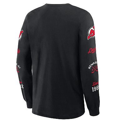 Men's Fanatics Black New Jersey Devils Boxed In Legacy Long Sleeve T-Shirt