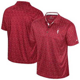 Men's Colosseum Cardinal Stanford Cardinal Sublimated Golf Polo