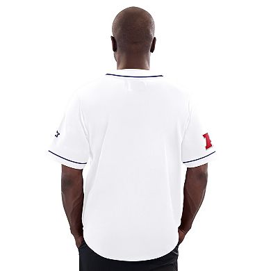 Men's Starter White Baltimore Ravens Relay Full-Button Baseball Jersey