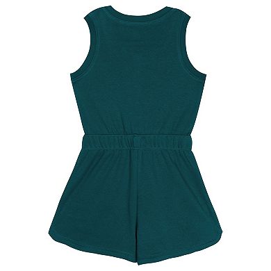 Girls Toddler Midnight Green Philadelphia Eagles Super Girl Romper