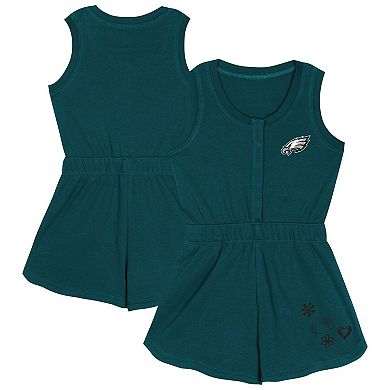 Girls Toddler Midnight Green Philadelphia Eagles Super Girl Romper