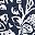Navy Stencil Flower