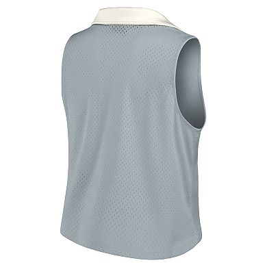 Women's Fanatics Gray Philadelphia Eagles Studio Wellness V-Neck Tank Top