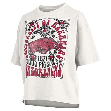 Women's Pressbox White Arkansas Razorbacks Harmony Oversized T-Shirt