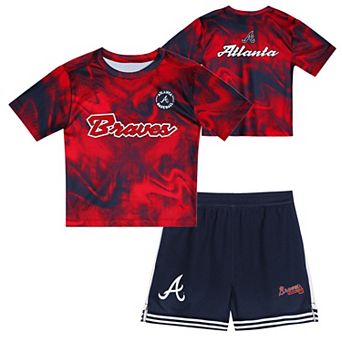 Preschool Red Atlanta Braves Hitter Infielder 2 pc Set