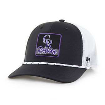 Men's '47 Black/White Colorado Rockies Scratch Adjustable Trucker Hat