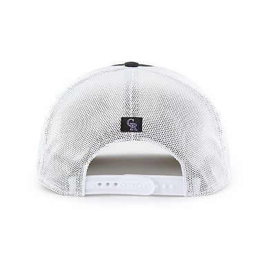 Men's '47 Black/White Colorado Rockies Scratch Adjustable Trucker Hat