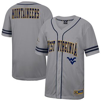 Men's Colosseum Gray West Virginia Mountaineers Free Spirited Baseball Jersey