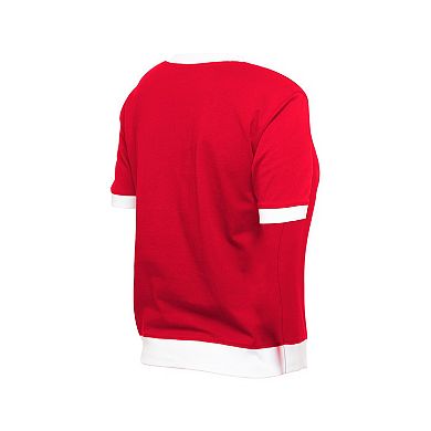 Women's New Era Red Detroit Red Wings Game Day Rhinestuds T-Shirt