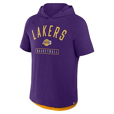 Men's Fanatics Purple Los Angeles Lakers Pass Legend Hooded T-Shirt