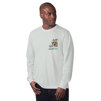 Men's Margaritaville Gray Jacksonville Jaguars It's Five O'Clock Somewhere Long Sleeve T-Shirt