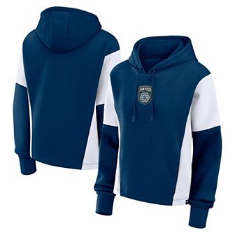 Women's Fanatics Navy San Diego FC Oversized Goalkeeper Legacy Pullover Hoodie