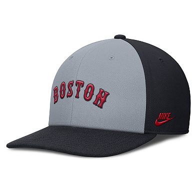 Men's Nike Gray/Navy Boston Red Sox Pro Performance Snapback Hat