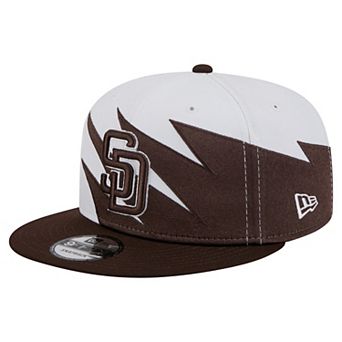 Men's New Era Brown/White San Diego Padres Jagged 9FIFTY Snapback Hat