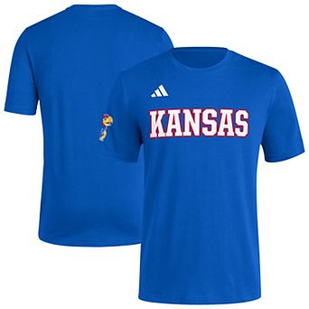 Men's adidas Royal Kansas Jayhawks Fresh Wordmark T-Shirt