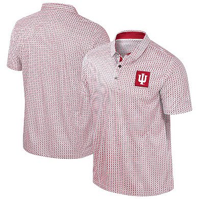 Men's Colosseum Crimson Indiana Hoosiers Big & Tall Marty Rival Polo