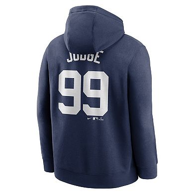 Men's Nike Aaron Judge Navy New York Yankees Player Name & Number Club Pullover Hoodie