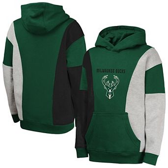 Youth Hunter Green Milwaukee Bucks Ace In the Hole Pullover Hoodie