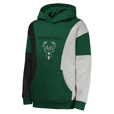 Youth Hunter Green Milwaukee Bucks Ace In the Hole Pullover Hoodie