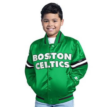 Youth Kelly Green Boston Celtics Scrimmage Full-Snap Varsity Jacket