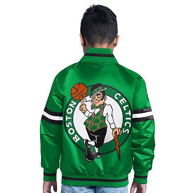 Youth Kelly Green Boston Celtics Scrimmage Full-Snap Varsity Jacket