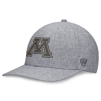 Men's Top of the World Gray Minnesota Golden Gophers Top Grit Flex Hat