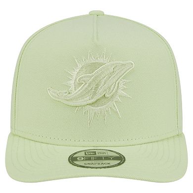 Men's New Era Light Green Miami Dolphins Color Pack 9FIFTY Snapback Hat