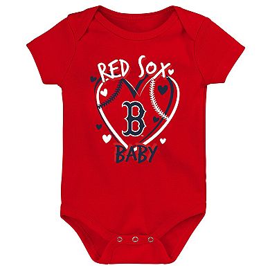 Infant Boston Red Sox Slide Home Three-Pack Bodysuit Set