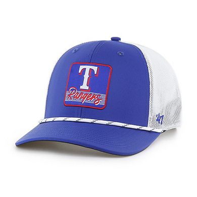 Men's '47 Royal/White Texas Rangers Scratch Adjustable Trucker Hat