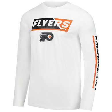 Men's Fanatics White Philadelphia Flyers Long Sleeve T-Shirt