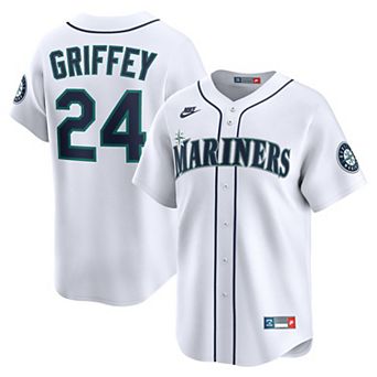 Men's Nike Ken Griffey Jr. White Seattle Mariners Throwback Cooperstown Collection Limited Jersey