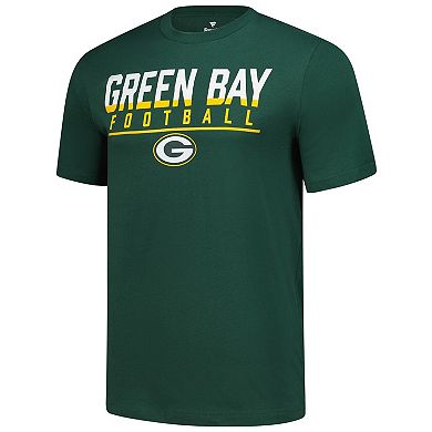 Men's Fanatics Green Green Bay Packers Blocked T-Shirt