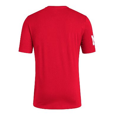 Men's adidas Scarlet Nebraska Huskers Fresh Wordmark T-Shirt