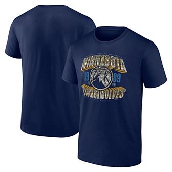 Men's Fanatics Navy Minnesota Timberwolves Quick Strides T-Shirt