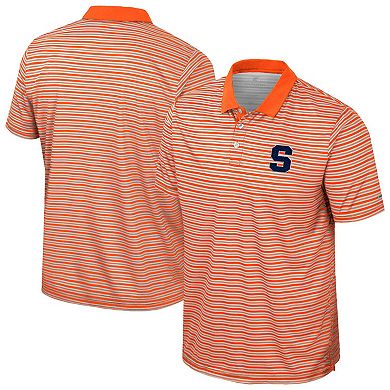 Men's Colosseum Orange Syracuse Orange Striped Polo