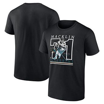 Men's Fanatics Macklin Celebrini Black San Jose Sharks Authentic Stack Name & Number T-Shirt