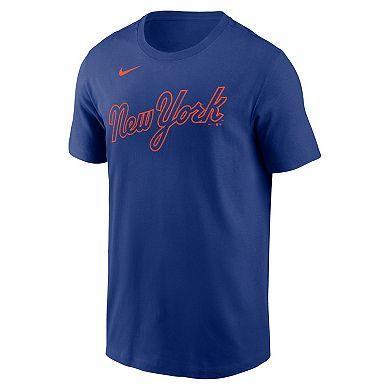 Men's Nike Juan Soto Royal New York Mets Fuse Name & Number T-Shirt