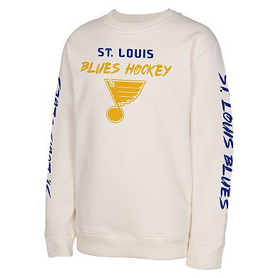 Youth Cream St. Louis Blues Star Power Pullover Sweatshirt