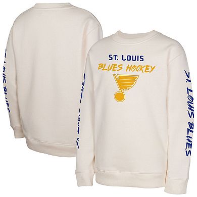 Youth Cream St. Louis Blues Star Power Pullover Sweatshirt