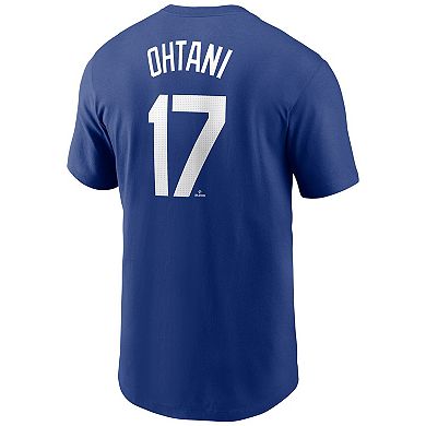 Men's Nike Shohei Ohtani Royal Los Angeles Dodgers 2024 Fuse Name & Number T-Shirt