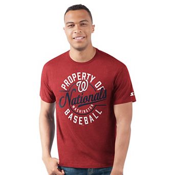 Men's Starter Red Washington Nationals Prime Time Property Of T-Shirt